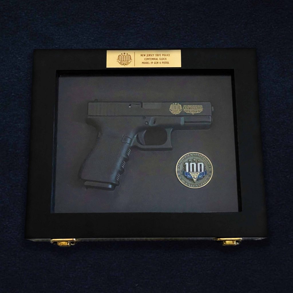 NJSP Centennial Glock Display Case Troopers United Foundation