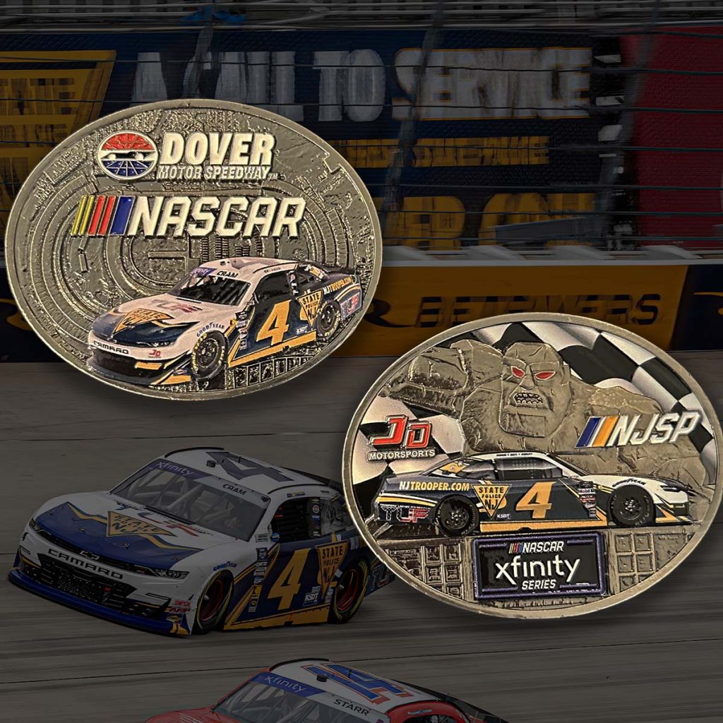 NJSP NASCAR Challenge Coin 2024 – Troopers United Foundation